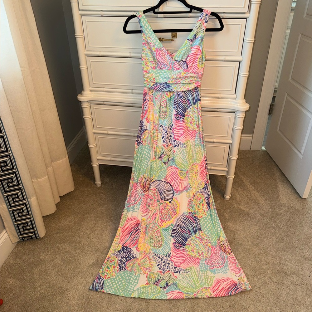 Lilly Pulitzer Sloane Maxi Dress in "Roar of the Seas" print - Size XS